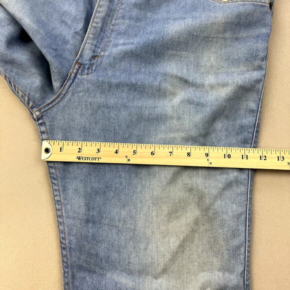Vintage Levis Skosh Jeans Mens 38 Blue Denim Straight Leg Light Stone Wash y2k - Picture 14 of 14